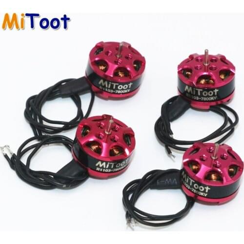 4pcs/lot Mitoot 1103 7800kv 2-3s Mini Brushless Motor for RC 80 90 100 mm 120mm Mini Multirotor Drone