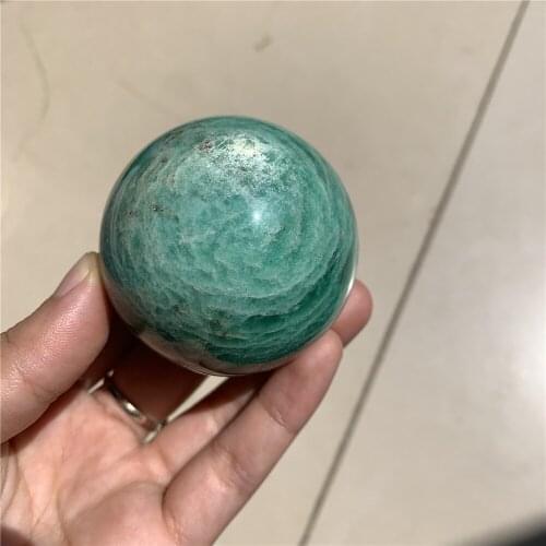 1pcs 40-70mm pretty natural amazonite stone energy ball reiki healing crystals minerals rock gem sphere for home decoration
