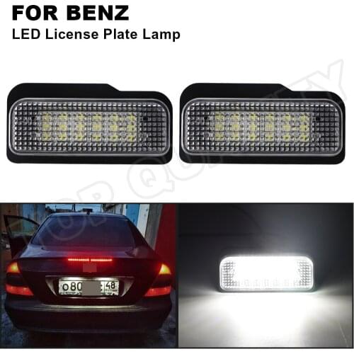 2X Canbus White LED License Number Plate Light For Mercedes Benz E-Class W211 S211 CLS-Class W219 C-Class S203 SLK-Class R171