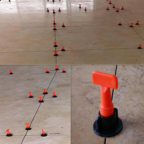 50Pc Hand Tools Flooring Wall Tile Leveling System Leveler Plastic Clip Locator Spacers Plier