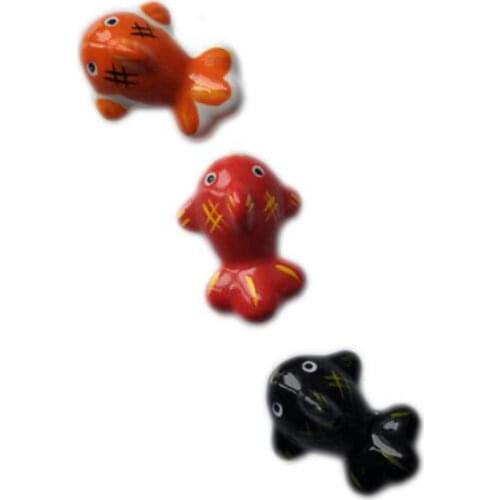 6pcs/set Chopstick Rack Cute Animal Chopstick Rest Holder Tableware Japanese Style Ceramic Lucky Carp Chopstick Shelf Stand