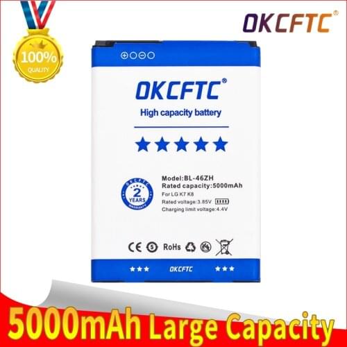 5000mAh BL-46ZH Battery for LG K7 LG AS330 K332 K350N K371 K373 K7 K8 K89 LS675 LS675 US375 X210 M1 M1V MS330