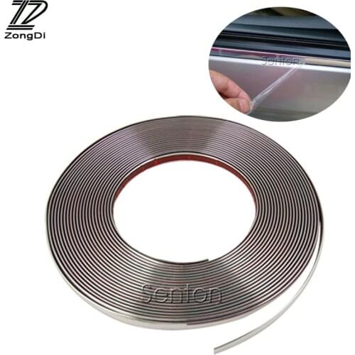 ZD Car Stickers Chrome Decor Strip for VW Golf 4 7 5 MK4 Mazda 6 cx-5 Peugeot 206 207 208 508 Touareg Tiguan 2017 Jetta MK6 2017