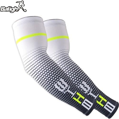 Balight 1 Pair Arm Sleeve Moisture Wicking Breathable Cool Sunshade Hand Elbow Protection Cover Cycling Sportswear