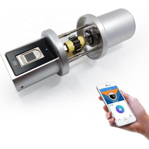 Keyless electronic euro cylinder lock 70 mm adjustable smar fingerprint electric