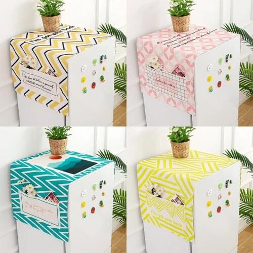 Cover Cloth Of Single Door Refrigerator Dustproof Cloth Washing Machine Waterproof Oil Proof Cotton Linen Cover Cloth