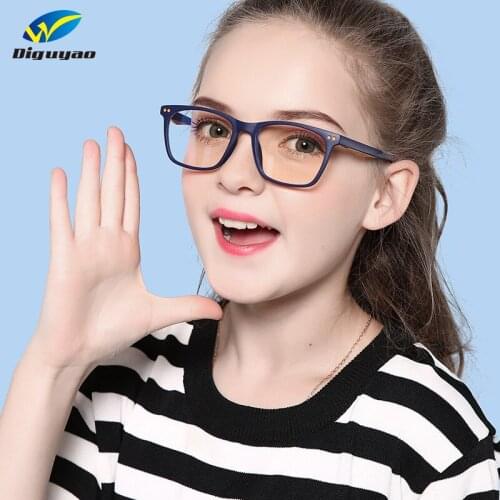 DIGUYAO children retro TR material girls anti blue ray glasses computer TV gaming kids blue light blocking Eyewear Accessories