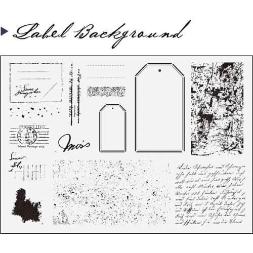 Label background / transparent Clear Silicone Stamp/Seal for DIY scrapbooking/photo album Decorative clear stamp A0486