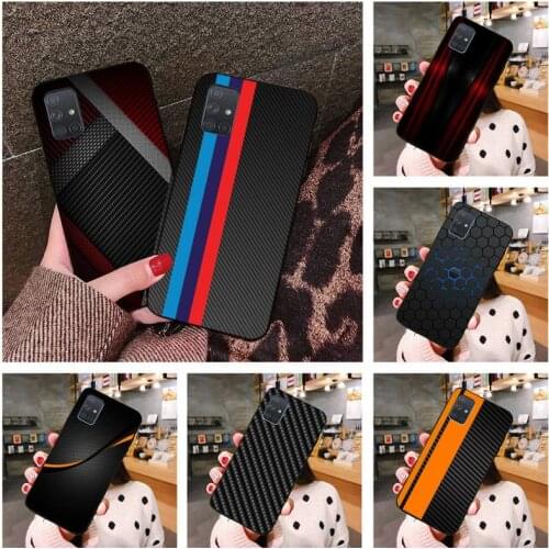 HUAGETOP Car Carbon Fibre Soft black Phone Case For Samsung Galaxy A21S A01 A11 A31 A81 A10 A20 A30 A40 A50 A70 A80 A71 A51