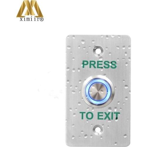 Exit Button For Access Control E06 Exit Switch With Led Light IP68 Waterproof Door Release Access Control Push Button
