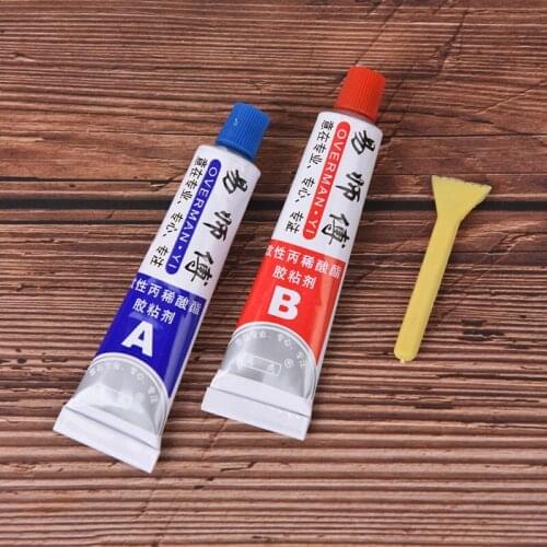 2PCS AB Epoxy Resin Contact Adhesive Super Liquid Glue for Glass Metal Ceramic Office School Supplies