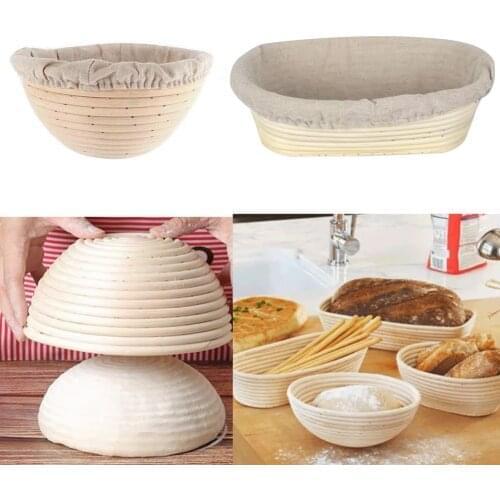 Bread Basket Natural Rattan Banneton Wicker Country Baguette French Bread Mass Proofing Baskets Dough Banneton Baskets