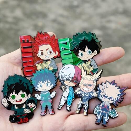 My Hero Academia Boku no Hiro Brooch Pin Metal badge 5cm Hat Clothes cosplay accessories men otaku Gift