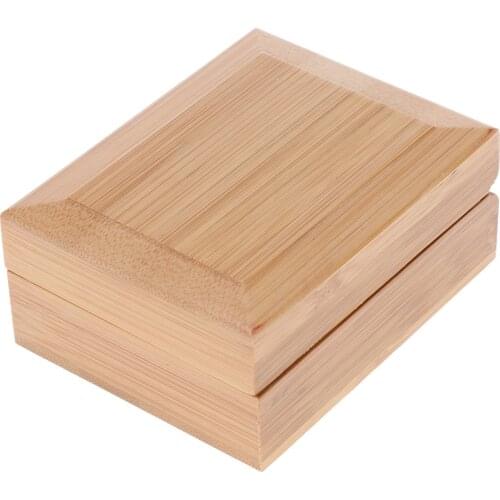 Natural Solid Wooden Pendant Necklace Storage Box Wood Jewelry Display Case