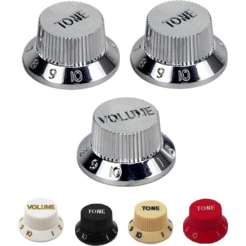 NEW 10 Sets of 2T1V Guitar Volume Tone Speed Control Knobs Top Hat Plastic for ST Electric Guitar Accessories