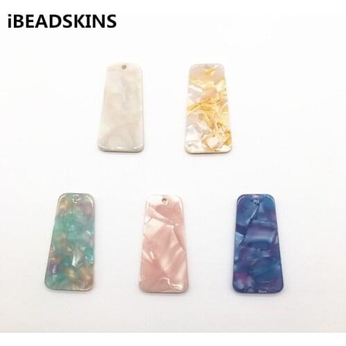 New arrival! 38x19mm 50pcs/lot acetic acid trapezoid-shape charms for earrings accessories/Earring parts Jewelry Findings making