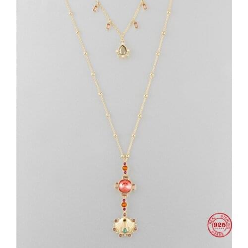 2020 New Fashion Charm Pure 925 Silver Original 1:1 Copy, Elegant And Exquisite Wild Necklace Female Luxury Jewelry Gifts