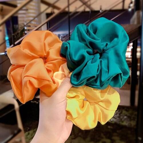 31 Colors Solid Color Floral Hair Tie For Women Girls Flower Hair bands Hair Tie Ponytail Hold Head Bands Hair Accessories 2020
