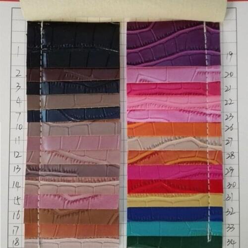 Wholesale 10 yards roll PVC alligator leather Crocodile pattern leather fabric vinyl for handbag, sofa, furniture, shoes