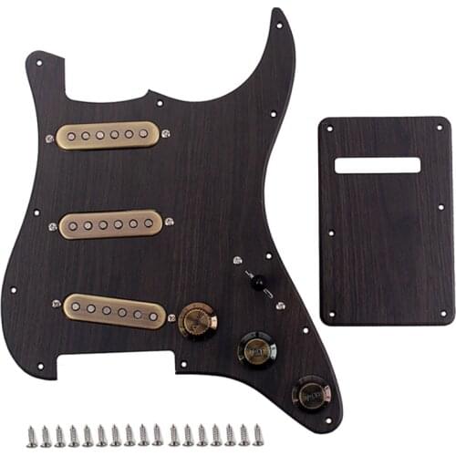 Prewired-Loaded SSS Pickguard Alnico V Pickups for Strat Guitar