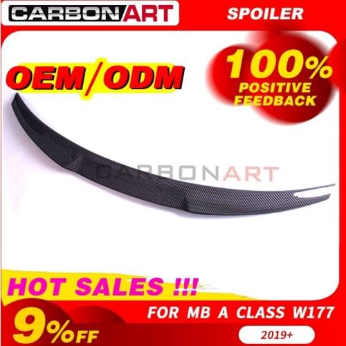 High Quality carbon fiber Tail Wing Decoration Rear Trunk Spoiler For Mercede-ben W177 A Class A200L A200 A180 2019 2020