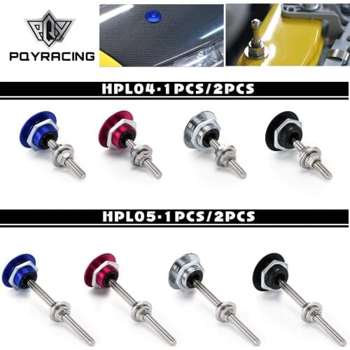 1.25" Universal Style Push Button Billet Hood Pins Lock Clip Kit For BMW ect Car Quick Pins PQY-HPL04/05