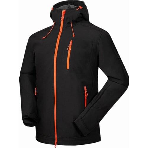 Spring Outdoor Fleece Soft shell Jacket Men Sports Coat Winter Outdoor Ski Leisure Jacket Waterproof Waterproof Climbing Jacket