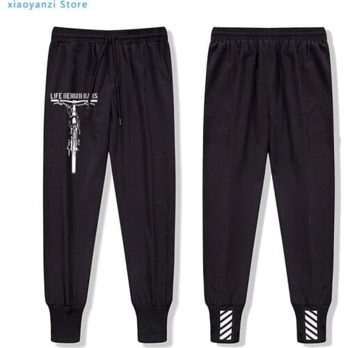 Funny men sweatpants Funny Clothing Casual sports trousers Mens Life Behind Bars MTB Mountain Biking long pants