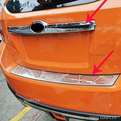 For Subaru XV 2008-2017 Stainless Steel Rear Bumper Protector Sill Trunk Rear guard plate Cover Trim car styling accessories