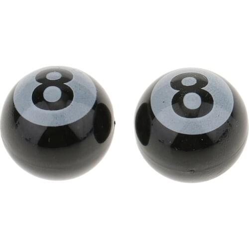 2 X No. 8 Ball MOTORCYCLE BIKE TYRE TIRE WHEEL STEM AIR VALVE DUST CAP COVER