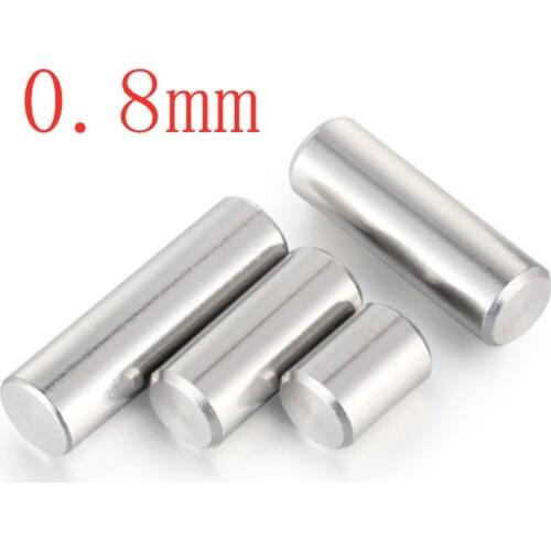 20pcs M0.8*3/4/5/6/7/8/10/12 0.8mm Dowel Pins GB119 304 Stainless Steel Cylindrical Pin Tension Roll Pins