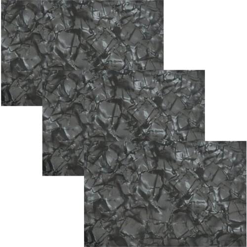 3Pcs A4 Size Diamond Black Celluloid Sheet 210x297mm for Pickguard Custom Inlays Guitar Pick Luthier