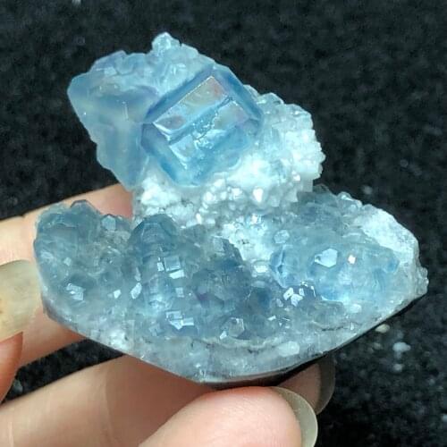 30.2g natural blue-green fluorite mineral ring vein healing teaching specimen stone decoration collection ornaments
