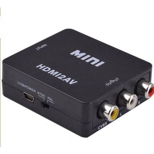 Free shipping HDMI To VGA 1080P HD HDTV Video Audio Converter Box Adapter For DVD,PC,Laptop