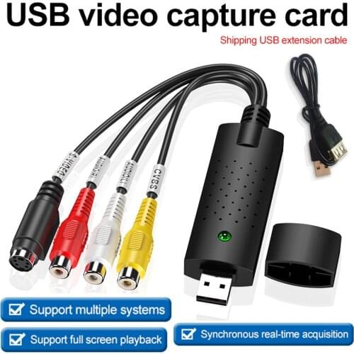 Video Audio Capture Card Adapter TV DVD VHS DVR Game Video to Digital DVD Converter for Vista XP Windows 10/8.1/8/7