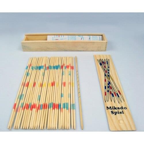 Hot Sale Baby Educational Wooden Traditional Spiel Pick Up Sticks With Box Game