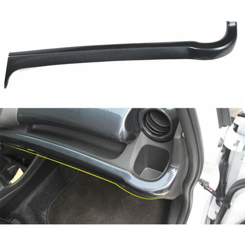 ABS Carbon Fiber Car Central Control Panel Lid Strip Cover Trim For Honda FIT 2008-2013