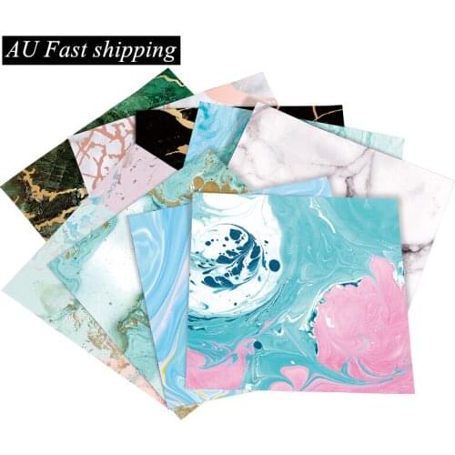 50pc/set Square Origami Paper Marble Folded Paper Bronzing Art Card Making DIY Scrapbooking paper from AU US Shipment
