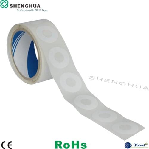 1000pcs/roll ISO 18000-6C Blank RFID UHF Passive Label RFID Paper Tag For CD DVD Disc Management