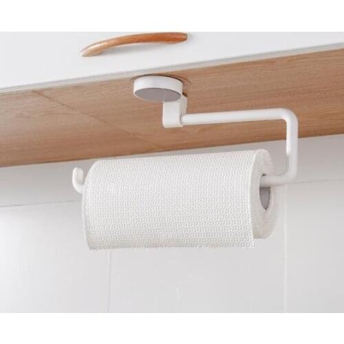 Suction Cup Rack Toilet No Drilling white Wall Mount Bathroom Roll Paper Holder Kitchen Rustproof Hotel Durable
