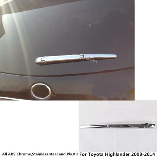 For Toyota Highlander 2008 2009 2010 2011 2012 2013 2014 trim ABS chrome car rear back glass wiper nozzle cover tail window 3pcs