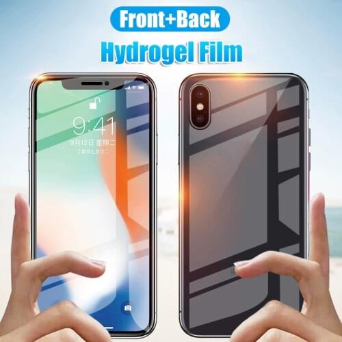 Pelicula Hydrogel Film Screen Protect for iPhone 6 7 8 plus xs max xr Front&Back Screen Protection Sceenprotector ekran koruyucu