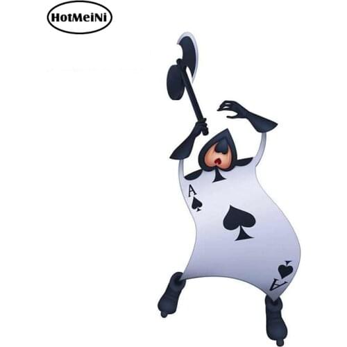 HotMeiNi 13cm x 5.9cm for CARD SOLDIER Spades Alice In Wonderland Motorcycle Car Bumper Window Stickers Vinyl Sticker Decal