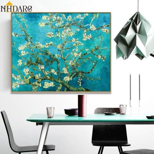 Vincent Van Gogh Blossoming Almond Tree Oil Painting Canvas Print Painting Home Decor Large Size Wall Picture For Living Room