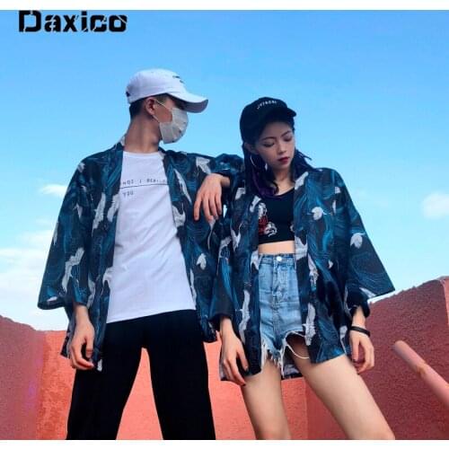 Kimono Woman Japanese Shirt Yukata Male Samurai Costume Haori Obi Beach Mens Kimono Cardigan Japanese Streetwear Jacket