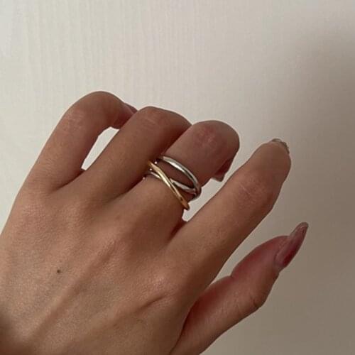 New Gold Hit Color Rings for Women Girls Gothic Mix-color Circle Wave Ring Wedding Party Jewelry Finger Accessories anillos