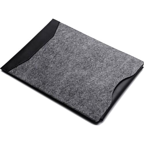 XSKN Leather Case for Apple Macbook Air 13 Macbook Pro 15 Retina 11.6 12 inch Cover Wool Felt Microfiber Leather Laptop Sleeve