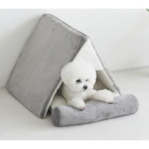 Pet Cat Bed Indoor Kitty House Cute Animal Warm Small for Cats Dogs Nest Collapsible Cat Cave Cute Sleeping Mats Winter Products