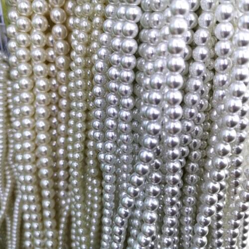 3-20mm Round ABS Cheap Shape Imitation Pearls White Beads Handmade DIY Bracelet Jewelry Accessories Making Wholesale