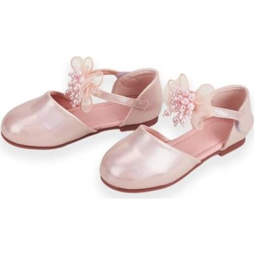 New Kids Elsa Casual Shoes girls Princess soft cartoon lace shoes Childrens pearl leather shoes 2021